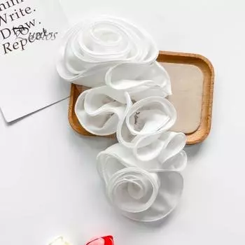 3D Цветочная аппликация кружевное платье свитер блузка декор своими руками шитье нашивка грудь цветок швейная аппликация одежда аксессуары свадебная одежда для вечеринки белый