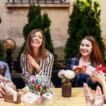 3D-цветочная открытка с конвертом, изысканный дизайн, открытка для личных сообщений, подарок на день матери A