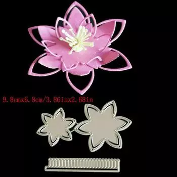 3d цветок лотоса лепесток резки металлический трафарет DIY Скрапбукинг альбом карты тиснение ремесло искусство растение ремесло