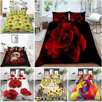 3D цветок пододеяльник комплект постельного белья пара пододеяльник наволочка домашний комплект постельного белья AU полный размер односпальная/двуспальная кровать Baby 100x135cm