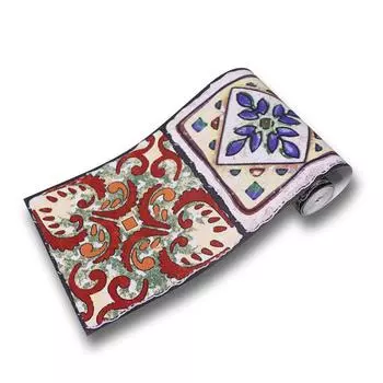 3D цветок самоклеящиеся обои ПВХ напольные наклейки Экологичная виниловая наклейка на плитку для спальни, кухни, украшения дома 20cmX500cmX1pcs