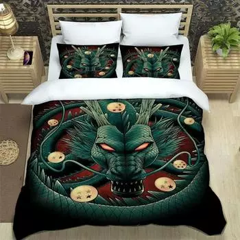 3D D-Dragon-B-Ball мультфильм Комплекты постельного белья изысканный комплект принадлежностей пододеяльник кровать одеяло комплект постельного белья роскошный подарок на день рождения 135X200cm 2pcs
