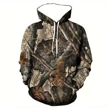 Мужская толстовка с капюшоном и принтом 3D Dead Woods со шнурком, мужские пуловеры на весну и осень S