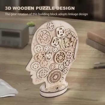 3D деревянная головоломка со светодиодной подсветкой DIY для мужчин, мозговой штурм, подвижная шестеренка, игра-головоломка, обучающая игрушка для детей, подростков, взрослых, подарок на день рождения