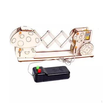 3D деревянная головоломка строительные игрушки электрическая телескопическая дверь модель физический эксперимент с переключателем наука