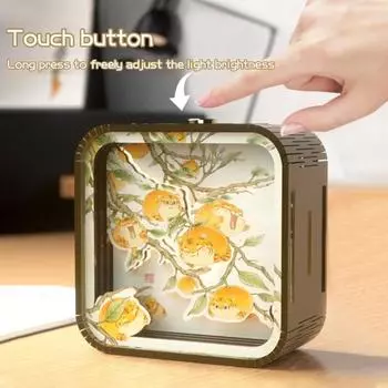 3D Деревянный Пазл Ночной Светильник Регулируемая Яркость Мягкое Свечение Защита Глаз Перезаряжаемый A