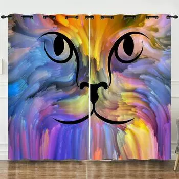 3D Дешевая Современная Роскошная Синяя Карета Леопард 2 Шт. Затемняющая Оконная Штора Для Гостиной Спальни Домашний Декор Крючок 140W160H(CM)55x63in&Hook