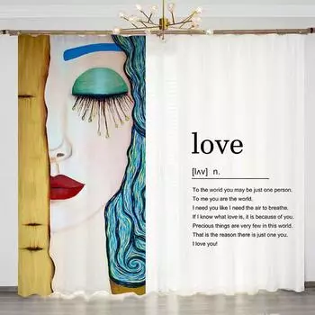 3D Дешевая Современная Розовая Девушка Тонкая Затеняющая Полиэстеровая Штора Окна 130 160 в Гостиной Спальне Крючки Декор Бесплатная Доставка 100W130H(CM)40x51in&Hook