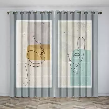 3D Дешевые Современные Простой Стиль Полиэстер Тонкие Солнцезащитные Шторы Роскошная Гостиная Спальня Домашний Декор 2 Панели 100W130H(CM)40x51in&Hook