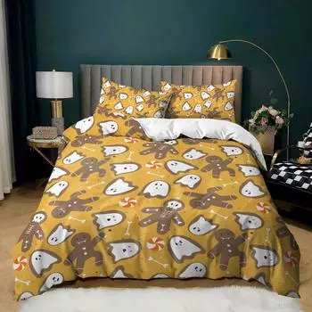 3D Digital Printing Bed Three-Piece Set, Xunxian Animal Bear Quilt Cover 135 * 200 (two-piece set) 90g