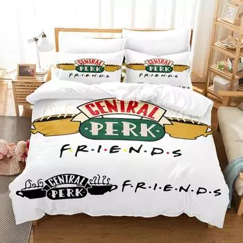 3D digital printing bedding four-piece set three-piece set friends sheets quilt pillow 135x200 two-piece set