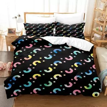 3D Digital Printing Bedding Four-Piece Set Three-Piece Set Gradual Change Graphic Bed Sheet Quilt Pillow 135X200 two-piece set