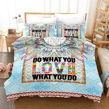3D Digital Printing Bohemian Wind Dream Catcher Three-Piece Bedding Home Textile Quilt Cover 70 * 133 two-piece set