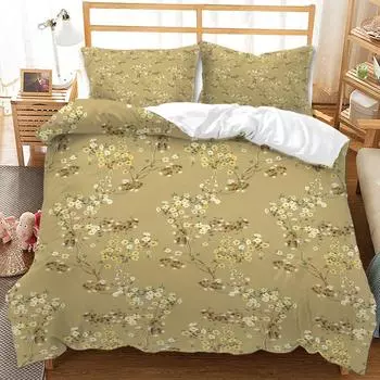 3D Digital Printing Kit Three-Piece Set Of Fresh Flower Bed 135 * 200 (two-piece set) 90g