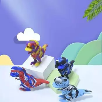 3D Динозавр Поп Непоседа пережить стресс игрушки поп Радуга Push Bubble антистрессовые игрушки для взрослых и детей игрушка для облегчения аутизма 02