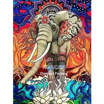 3D DIY Алмазная картина Вышивка крестом Африканский слон Рукоделие Алмазная вышивка Кристалл 20X30CM