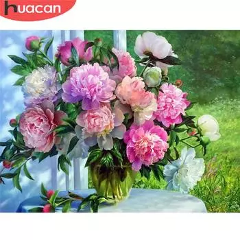 3D DIY Алмазная вышивка Цветы Изображение Стразы Алмазная картина Вышивка крестом 30*20 cm