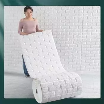 3D DIY самоклеящиеся непрерывные водонепроницаемые наклейки на стену домашний декор наклейки на стену кирпичные обои 70CMX1M