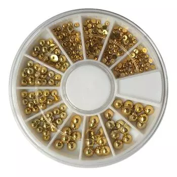 3D DIY смешанные покрытые блестящие бусины ящик для хранения ногтей украшения маникюрный инструмент