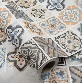 3D Дом 40см Водонепроницаемые Наклейки на Стену Ванная Самоклеящиеся Обои Кухня Маслостойкий ПВХ Ремонт Шкафа Европейский Стиль 40cmX1m