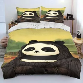 3D Домашний Текстиль Милый Панда Стеганое Постельное Белье Из Трех Частей 70 * 133 two-piece set