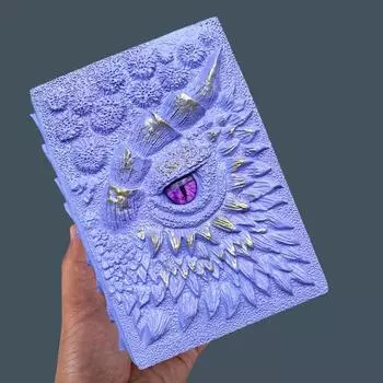 3D Dragon Eye Journal Твердый переплет из смолы Винтажный тисненый Devil Eye Travel фиолетовый