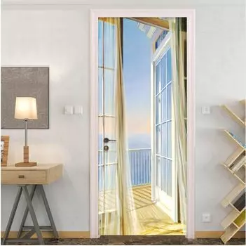 3D дверные фрески дверные наклейки самоклеящиеся обои на стену наклейки на стену украшения съемные виниловые семейные наклейки на стену «сделай сам» для дома Total size: 30.3 x 78.7 inch(77cm x 200cm)