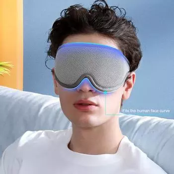 3D Eye Cover для глубокого сна, удобная регулируемая маска для глаз для женщин и мужчин, блокирует нулевое давление, легкая маска для глаз для сна, путешествий, дневного сна, работы темно-серого