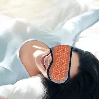 3D Eye Protection Steam Eye Mask Electric Heating Hot Intelligent Heating Sleep Shading USB Connection серый