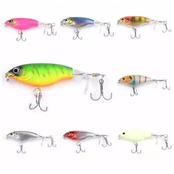 3D Eyes Topwater Fishing Lure 9cm/11g Hard Fishing Bait Fishing Tackle Flying Bait Perch 7.5CM/6G-8#