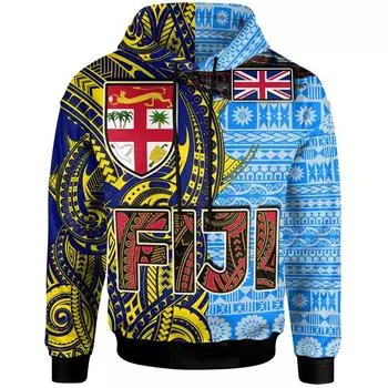 3D Fiji Independence 1970 Tapa Style Polynesian Printing Hoodies For Men Детская мода Streetwear Y2K Tops Hooded Sweatshirt 4XL
