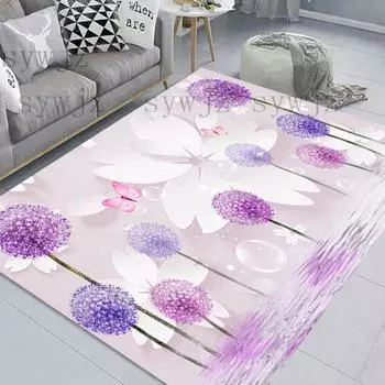 3d фиолетовый ковер серии для балкона, спальни, гостиной, кухни, напольный коврик, украшение для дома, спальни, комнаты, нескользящий напольный коврик для стула 40x60cm