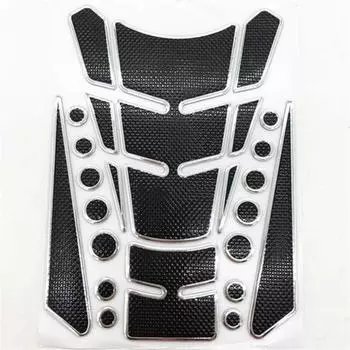 3D Fish Bone Decals Motorcycle Fuel Tank Stickers Dots Multicolor Edge Modification Accessories