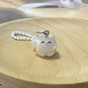 3D флокированный шнурок для ключей в виде животного, мини-смоляной пушистый брелок, симпатичная сумка, подвеска, чехол для наушников, подвески, держатель для автомобильного ключа, подарки для пары