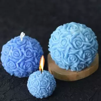 3D форма для цветочного шара, силиконовая форма для роз, форма для мыла, свечи, изготовление свечей 4cm