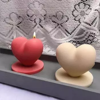 3D Форма для свечи Любовь силиконовая креативная DIY ручная работа в форме сердца для мыла гипса свечей аксессуары для подарка на День святого Валентина