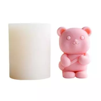 3D форма для свечи в форме медведя «сделай сам», силиконовая глина, форма для мыла для изготовления свечей, инструменты для украшения шоколадного торта ручной работы