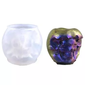 3D формы для свечей с черепом для изготовления свечей, форма для гидропонной вазы для поделок, форма для ароматерапевтических свечей, украшения