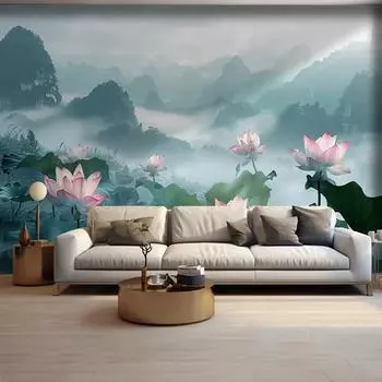 3d фотообои горный цветочный пейзаж настенная роспись для гостиной спальни настенный декор фон настенная роспись 200 cm(W) x 140 cm(H)