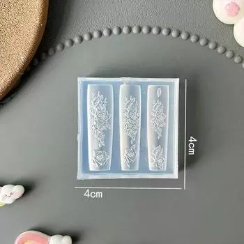 3D Фруктовый силиконовый молд для ногтей Сладкие лепестки цветов Ногти феи Шаблоны DIY Декор для нейл-арта Шаблон для маникюра для нейл-шармов A16