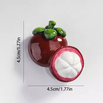 3D Фрукты Холодильник Наклейка Смола Фрукты Магнитная Наклейка Имитация Еда Холодильник Магнит