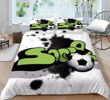 3D Футбол Дизайн Домашние Постельное белье Постельное одеяло Покрытие Постельное белье Костюм Пододеяльники Покрывала Полиэстер Наволочка Теплая Single 135x200cm