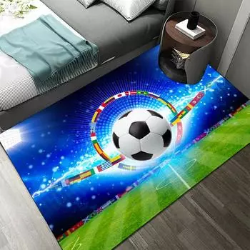3d футбольный коврик с принтом, украшение для спальни, украшение для дома, гостиной, кухонный коврик, коврик для родителей и детей, игровой футбольный напольный ковер 50x80cm20x31inch