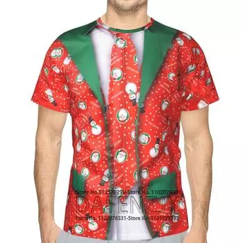 3D футболка для мужчин и женщин рождественский костюм смешной короткий рукав тематическая вечеринка карнавал день рождения новинка футболка топ Хэллоуин косплей L чёрный