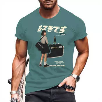 3D футболка в японском стиле, одежда для мужчин и женщин, крутые футболки с короткими рукавами, модная повседневная летняя уличная одежда XS