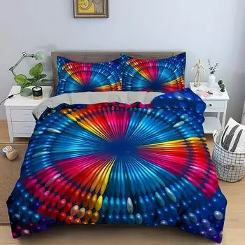 3D Galaxy Пододеяльник Комплект постельного белья King Full Twin Queen 2/3 шт. Постельное белье Вселенная Космос Тематический пододеяльник с наволочками 70x133cm 2pcs