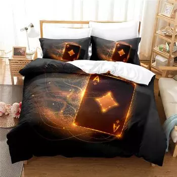3D Game Bedding Set Queen Bedding Duvet Cover Set Bedding Set Bed Cover Cotton Queen Bedroom Bed Cover Set Bed Set Bedding EU single(135x200cm)