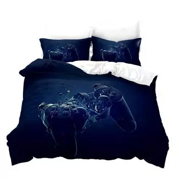 3d Game Gamepad Geometry Printed Bedding Set King Size Duvet Cover Set Pillowcase Single Double Twin Full Queen Kids Bed Linen 135x200cm