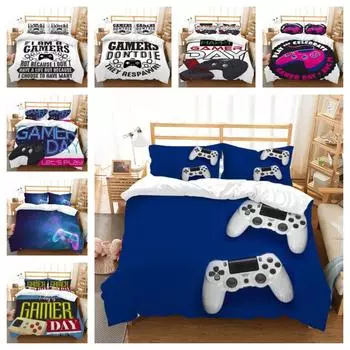 3D Game Hand Printing Одеяло Пододеяльник Микрофибра Покрывало Для Подростков Мальчиков Постельное Белье Односпальный Размер Пододеяльник UK Single 135x200cm