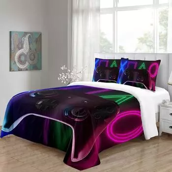 Комплект постельного белья с 3D-геймпадом, индивидуальный детский пододеяльник для мальчиков и подростков, новый игровой контроллер, покрывало и наволочки 135x200 cm